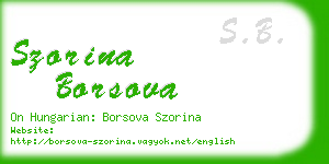 szorina borsova business card